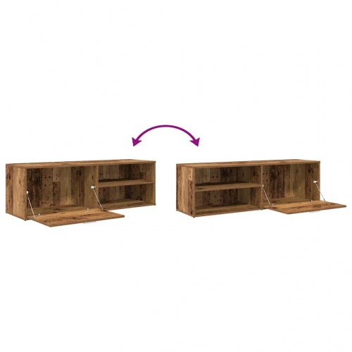 Tv-bord i konstrueret træ - 120 × 34 × 37 cm, antikt træ