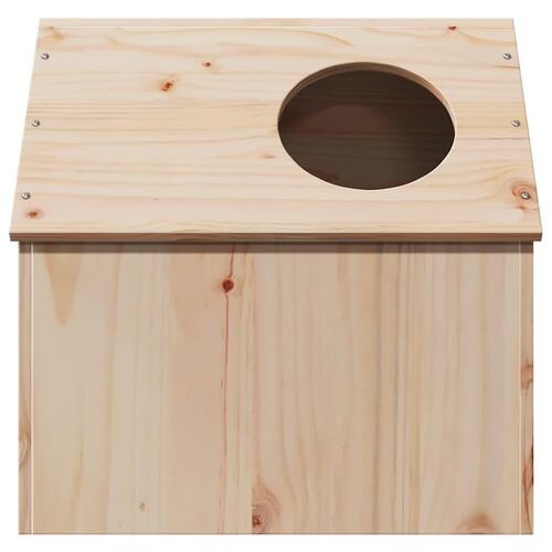 Kattehus 41x50x50 cm massivt fyrretræ