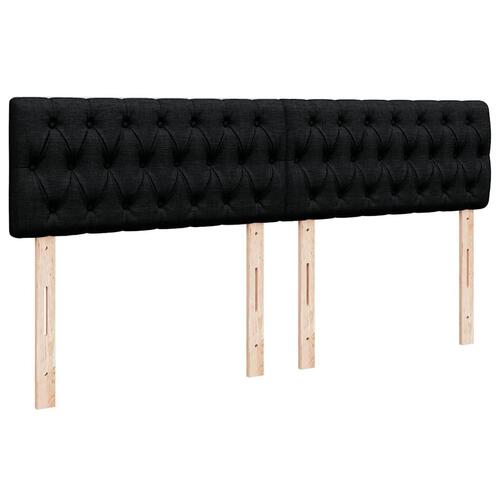 Osmannisk sengeramme med madras 160x200 cm stof sort