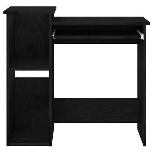 Skrivebord m. hylder 84x40x78 cm konstrueret træ sort