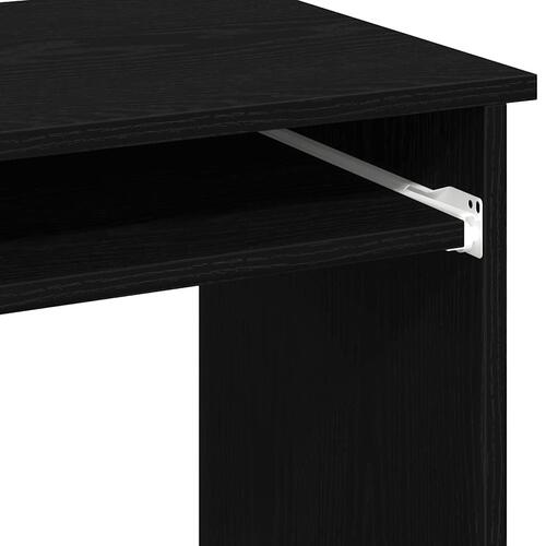 Skrivebord m. hylder 84x40x78 cm konstrueret træ sort