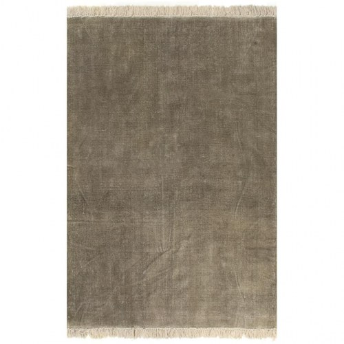 Kilim-tæppe bomuld 200 x 290 cm gråbrun