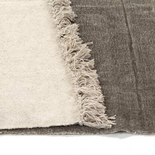 Kilim-tæppe bomuld 200 x 290 cm gråbrun