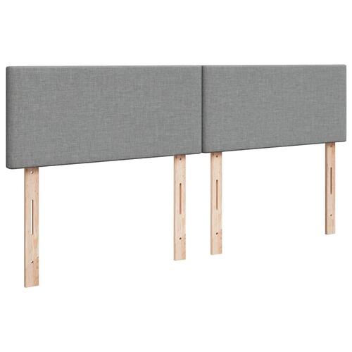 Ottoman seng med madras 160x200 cm stof lysegrå