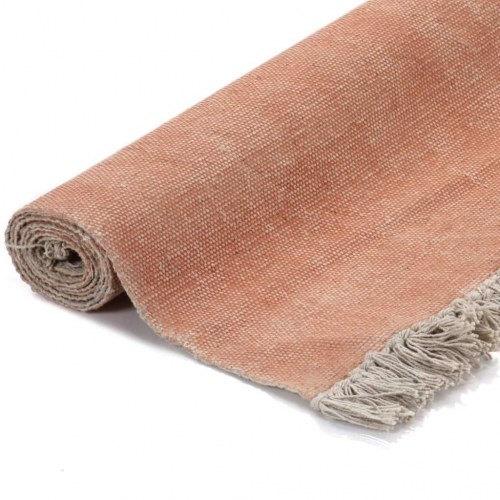 Kilim-tæppe bomuld 160 x 230 cm pink