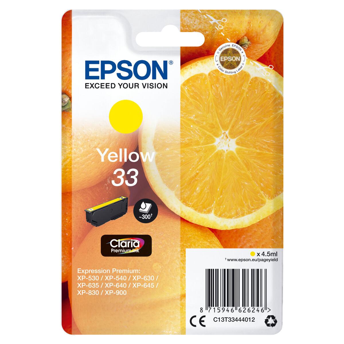 Epson C13T33444012 blækpatron - gul (33) billede