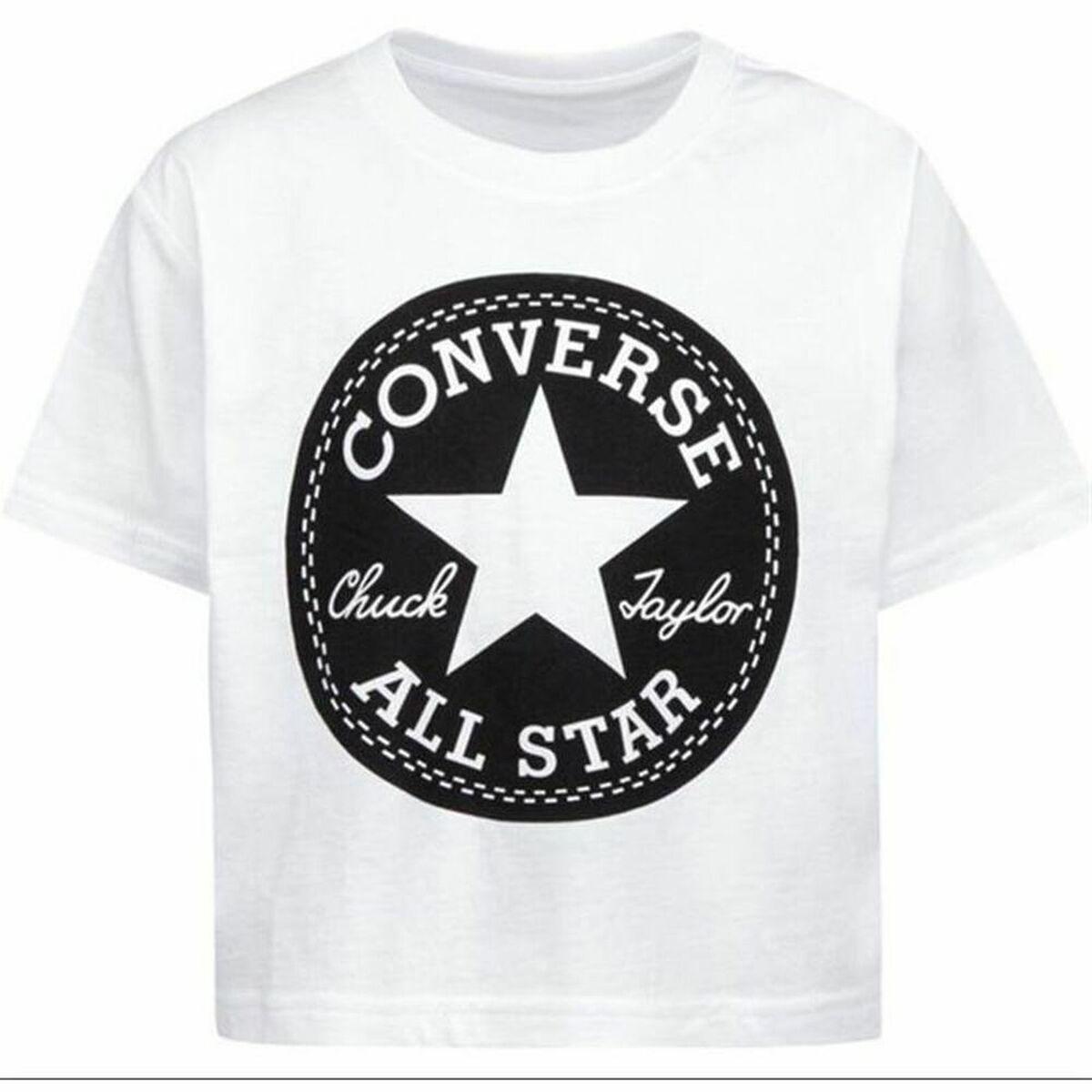 Converse kortærmet T-shirt til piger - Hvid, 100% bomuld