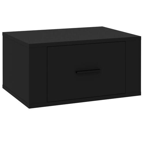 Væghængt sengebord 50x36x25 cm sort (OUTLET A)