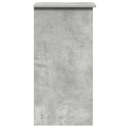 Skrivebord m. hylder 84x40x78 cm konstrueret træ betongrå