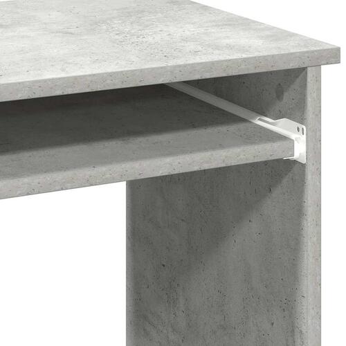 Skrivebord m. hylder 84x40x78 cm konstrueret træ betongrå