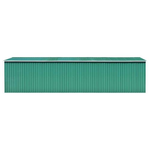Haveskur 257x779x181 cm galvaniseret stål grøn