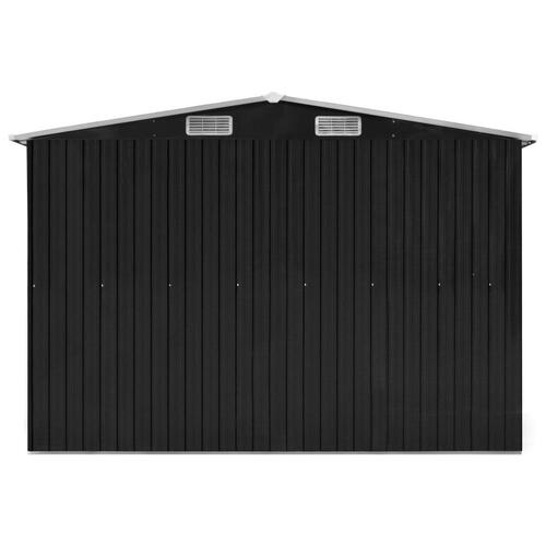 Haveskur 257x779x181 cm galvaniseret stål antracitgrå