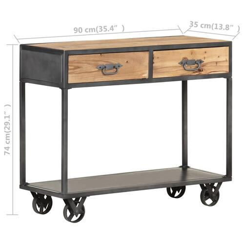 Konsolbord 90x35x74 cm massivt genbrugstræ