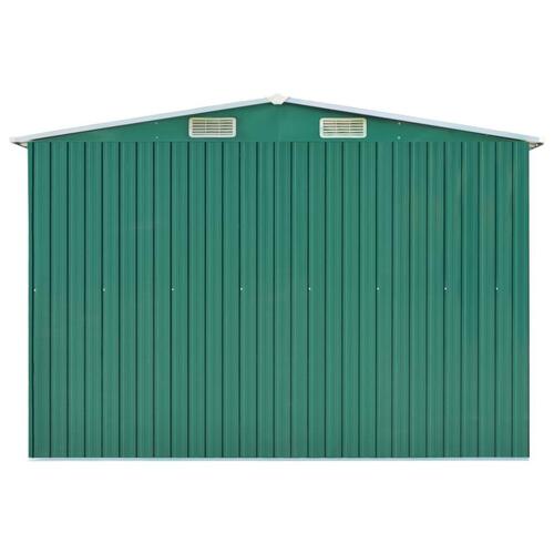 Haveskur 257x990x181 cm galvaniseret stål grøn