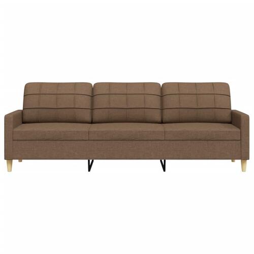 3-personers sofa 210 cm stof brun