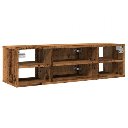 Vægskab 101×30×29 cm i konstrueret træ - antikt træ