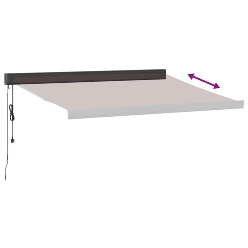 Markise 300x250 cm automatisk betjening brun
