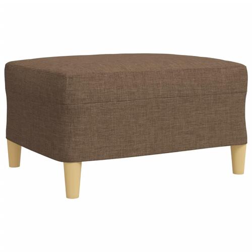 Sofasæt 4 dele med fodskammel stof brun
