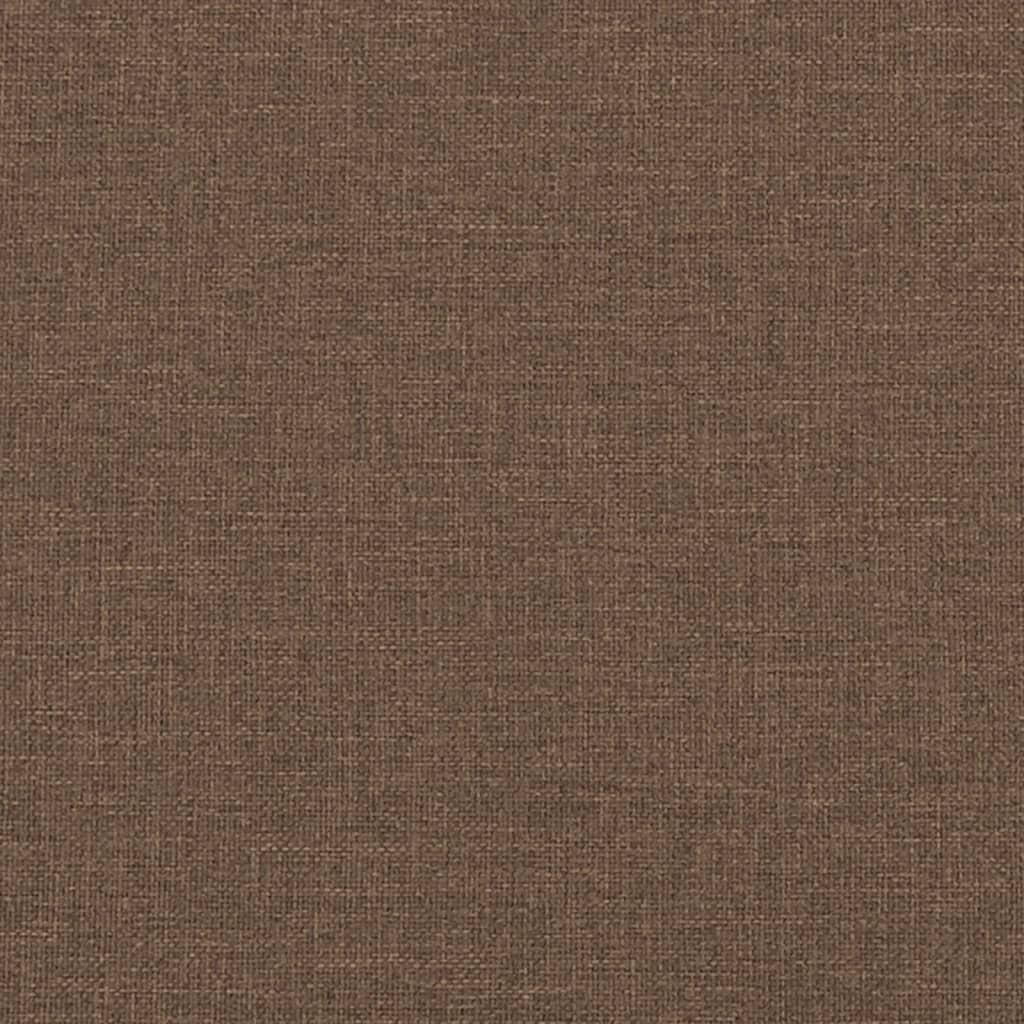 Sofasæt 4 dele med fodskammel og pyntepuder stof brun