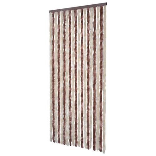 Insektgardin 56x200 cm chenille beige og lysebrun
