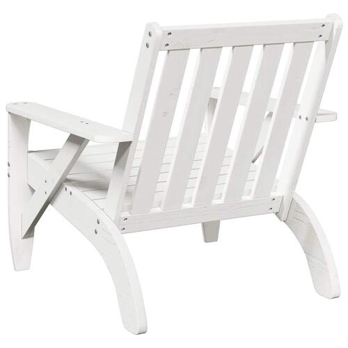Adirondack-havestole 2 stk. 75x77x77 cm massivt fyrretræ hvid