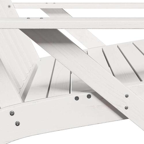 Adirondack-havestole 2 stk. 75x77x77 cm massivt fyrretræ hvid