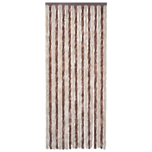 Insektgardin 90×200 cm i chenille - beige/lysebrun