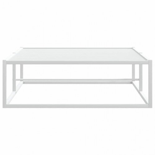 Sengeramme i metal 90x200 cm - hvid, med lamelbund