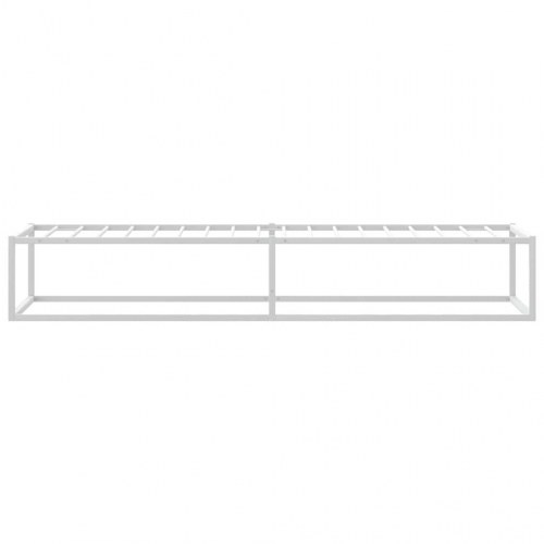 Sengeramme i metal 90x200 cm - hvid, med lamelbund