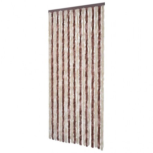 Insektgardin 90×200 cm i chenille - beige/lysebrun