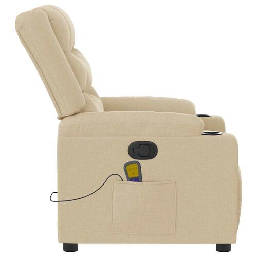 Massagestol stof cremefarvet