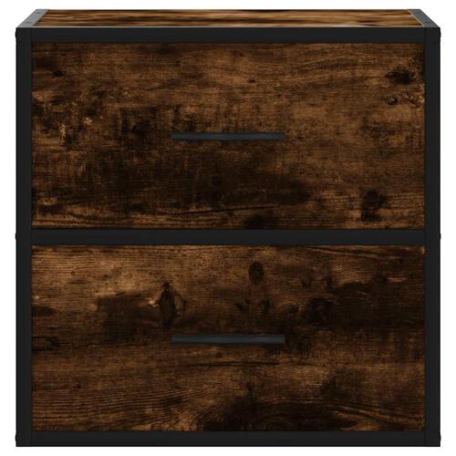 Væghængt sengebord 40x31x39,5 cm røget egetræsfarve