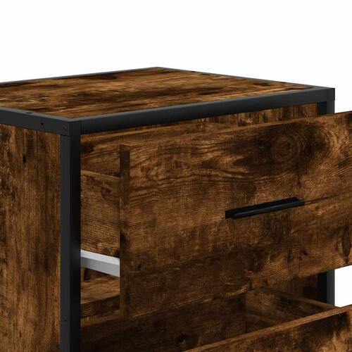 Væghængt sengebord 40x31x39,5 cm røget egetræsfarve