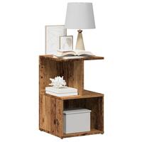 Sengeskabe 2 stk. 35x35x55 cm konstrueret træ antikt træ
