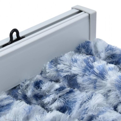 Insektgardin 118×220 cm chenille - blå/hvid dørgardin