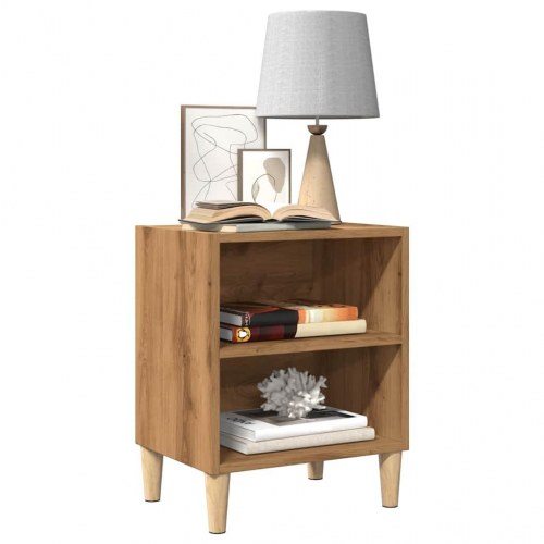 Sengeborde 2 stk. - 40×30×50 cm i egetræslook, konstrueret træ