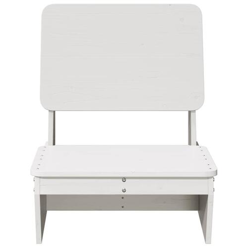 Havestol 60x64x70,5 cm massivt fyrretræ hvid