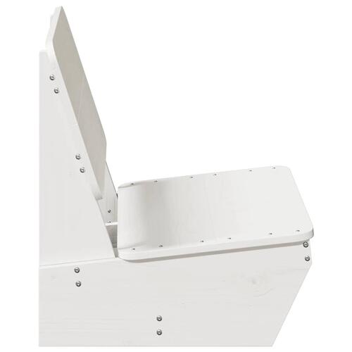 Havestol 60x64x70,5 cm massivt fyrretræ hvid