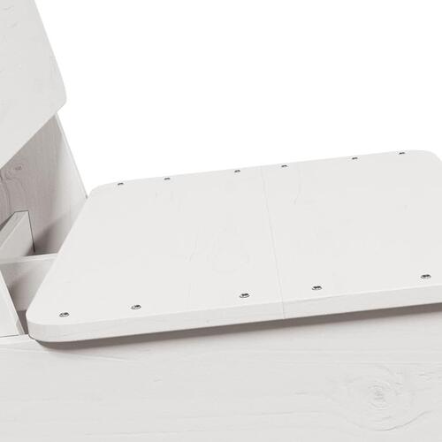 Havestol 60x64x70,5 cm massivt fyrretræ hvid