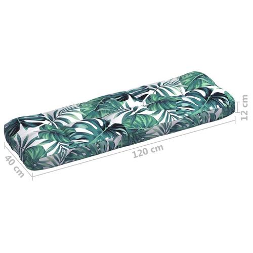 Pallehynde 120x40x10 cm stof bladmønster