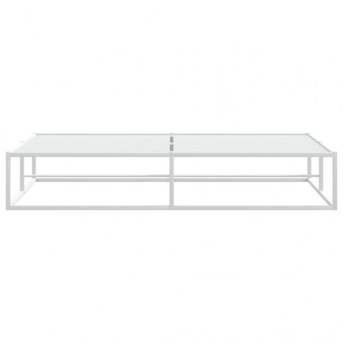 Sengeramme i metal 180 x 200 cm - hvid, med lamelbund
