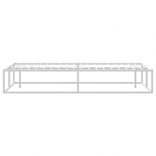 Sengeramme i metal 180 x 200 cm - hvid, med lamelbund