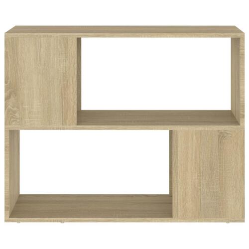 Tv-bord 80x24x63 cm konstrueret træ sonoma-eg