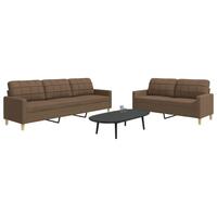 2 personers sofa stof brun