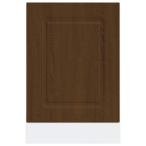 Låge til opvaskemaskine Kalmar 45x1,5x67 cm brun egetræsfarve