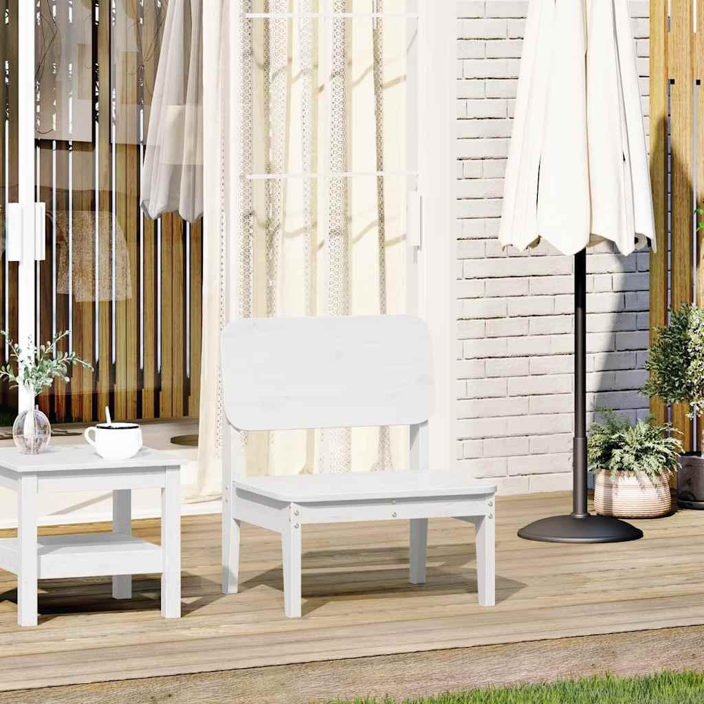 Havestol 60x52,5x72 cm massivt fyrretræ hvid