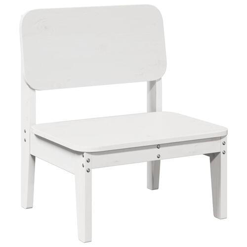 Havestol 60x52,5x72 cm massivt fyrretræ hvid