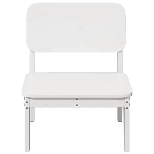 Havestol 60x52,5x72 cm massivt fyrretræ hvid