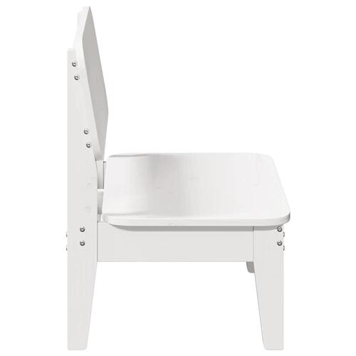 Havestol 60x52,5x72 cm massivt fyrretræ hvid