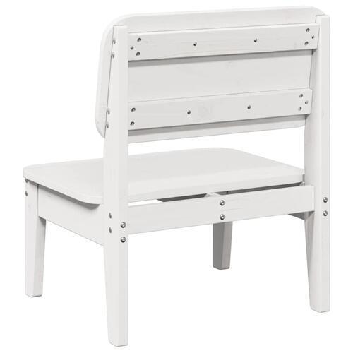 Havestol 60x52,5x72 cm massivt fyrretræ hvid